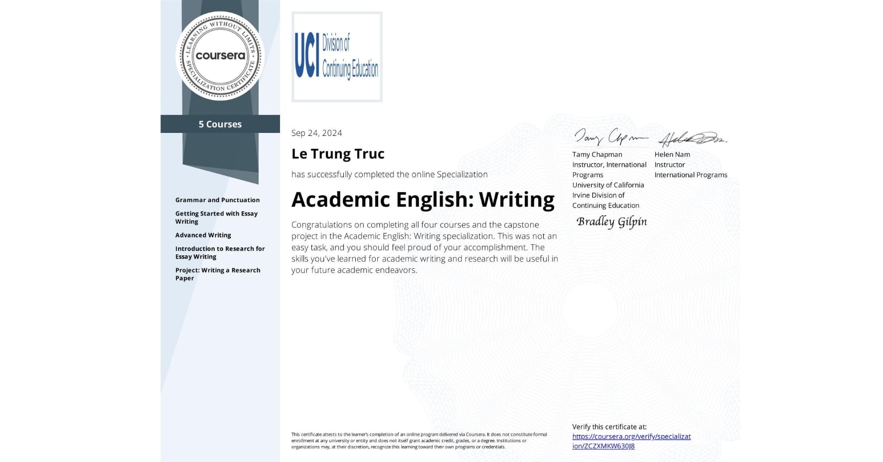 Academic English: Writing